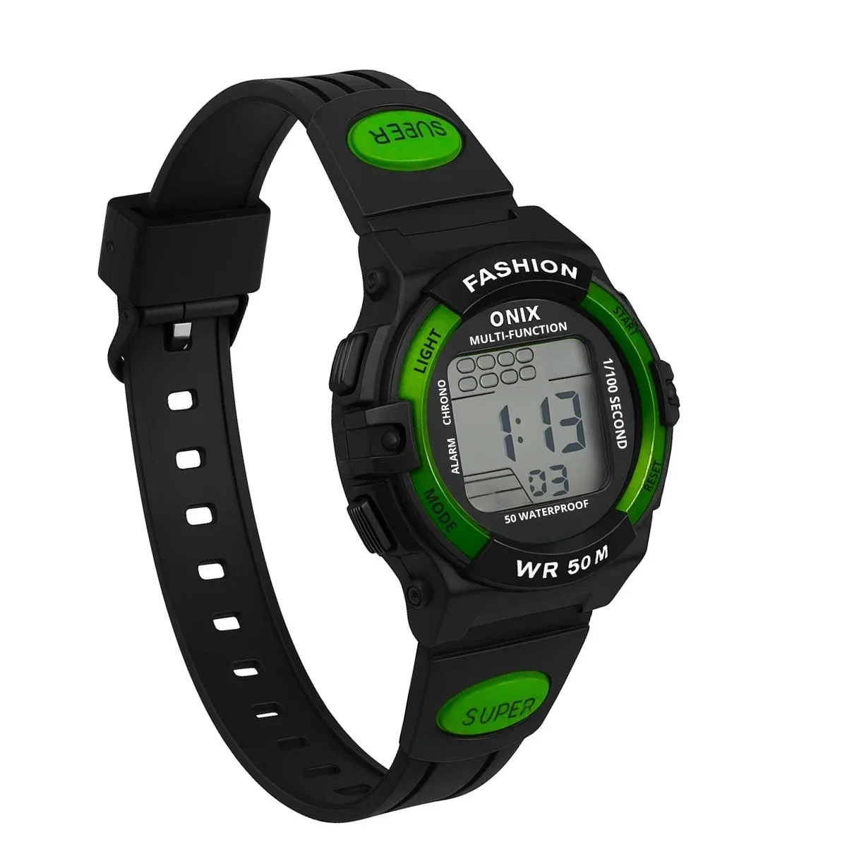 Relógio Menina Onix Digital IT-619 (0162) Preto e Verde Preto 4