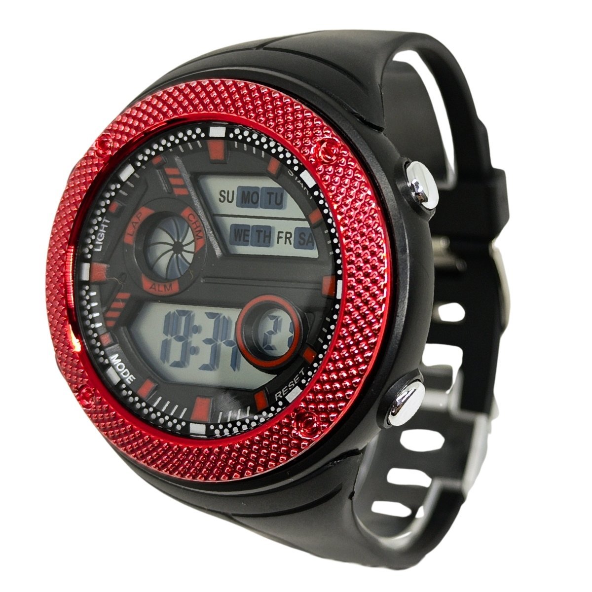 Relógio Masculino Onix Digital IT-8982 - Preto e Vermelho Preto 4