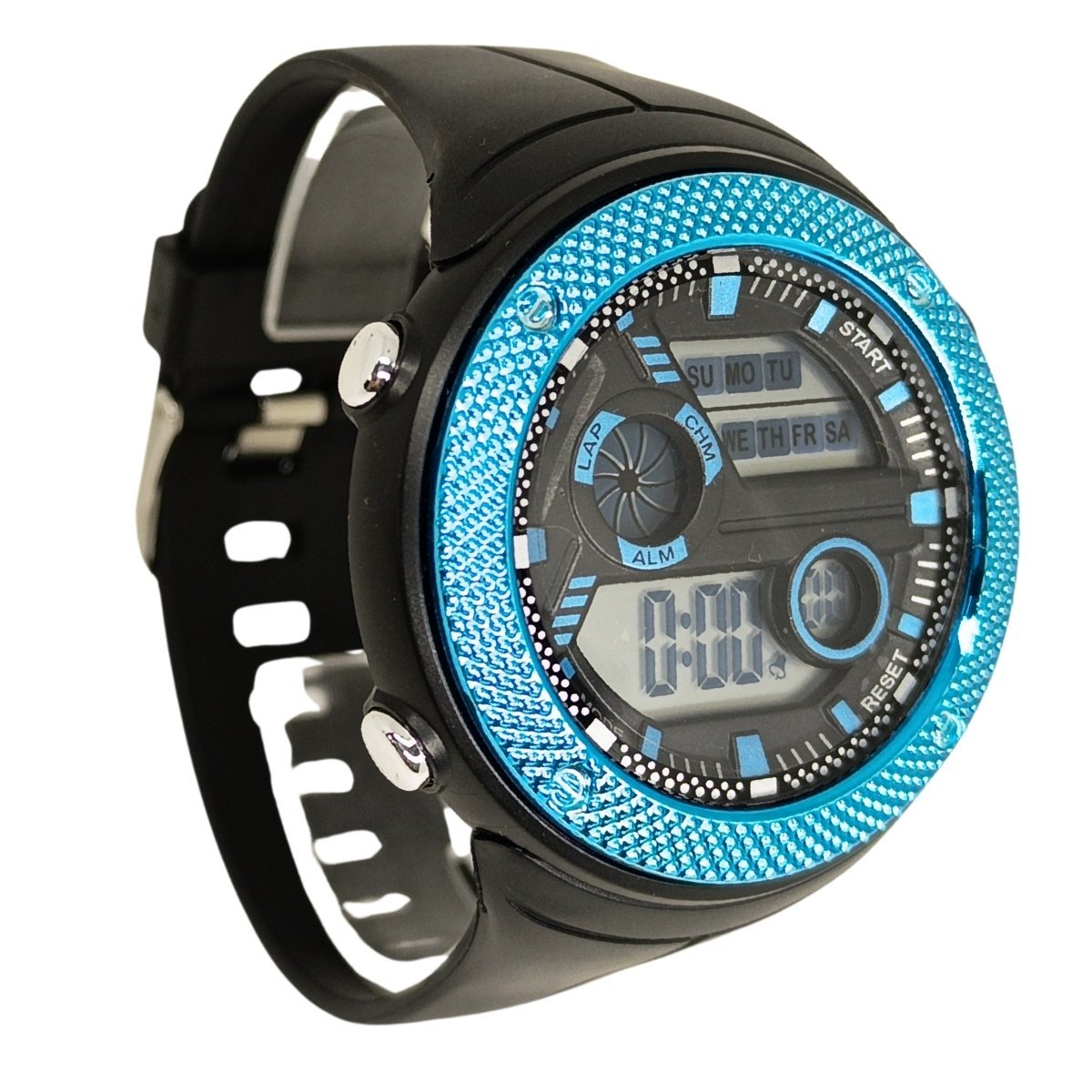Relógio Masculino Onix Digital IT-8982 - Preto e Azul Preto 3
