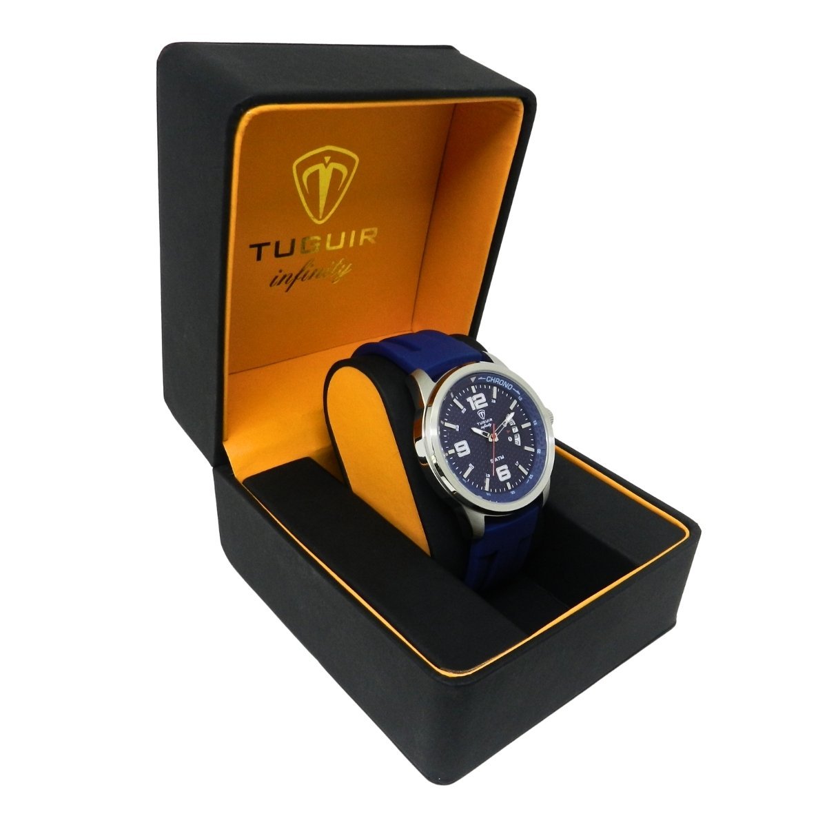 Relógio Masculino Tuguir Analógico Infinity 9169F - Prata e Azul Prata 3