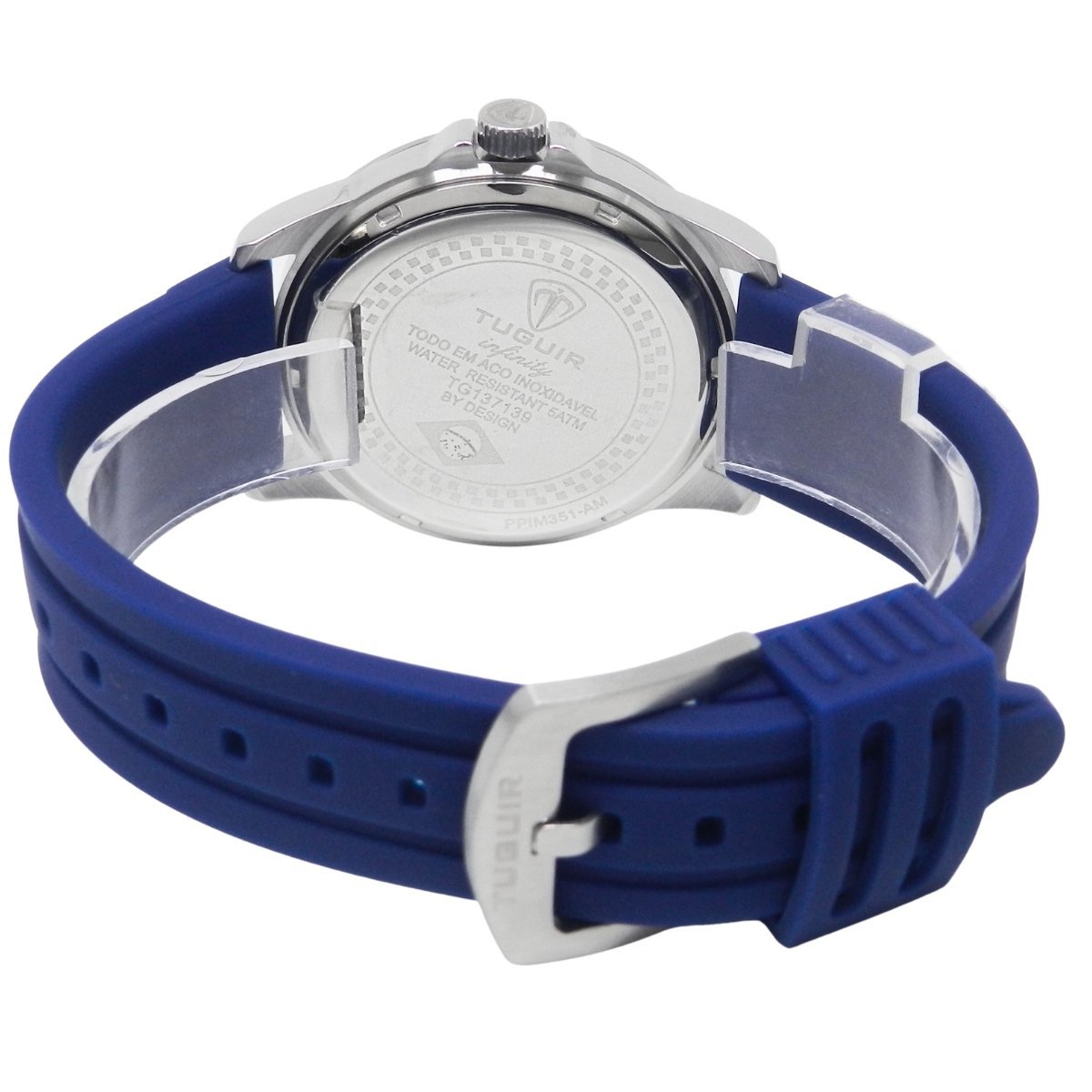 Relógio Masculino Tuguir Analógico Infinity 9169F - Prata e Azul Prata 6