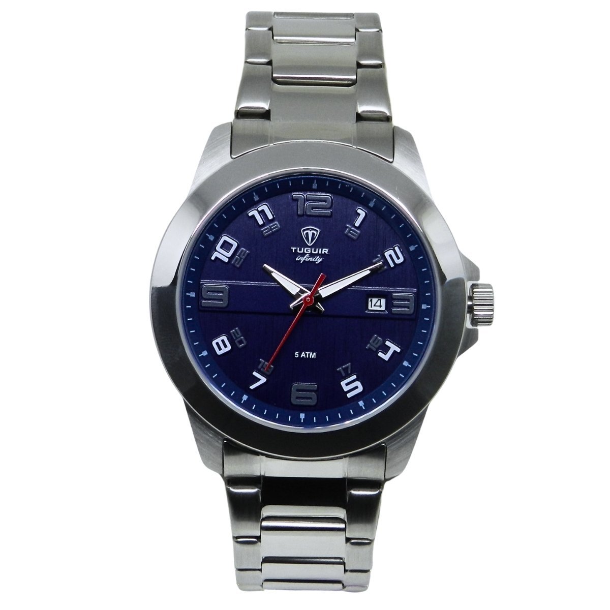 Relógio Masculino Tuguir Analógico Infinity 9169D - Prata e Azul