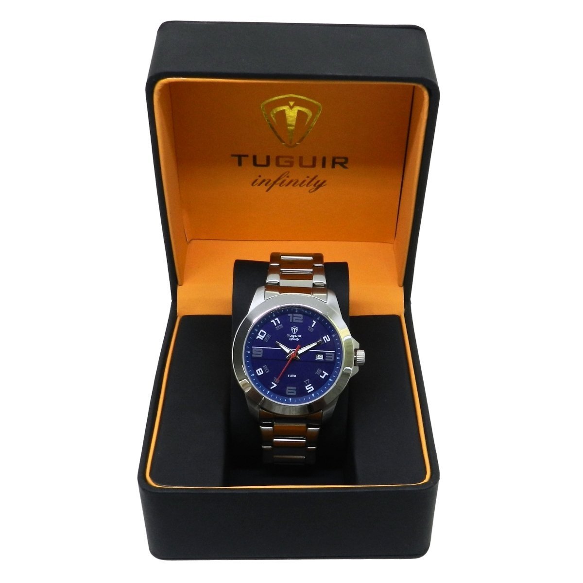Relógio Masculino Tuguir Analógico Infinity 9169D - Prata e Azul Prata 2