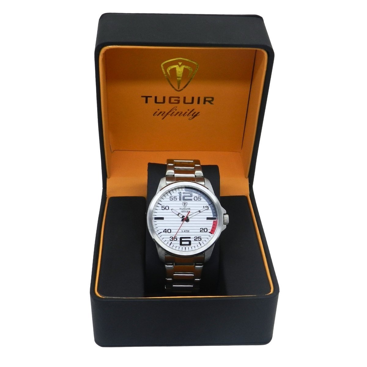 Relógio Masculino Tuguir Analógico Infinity 9169A - Prata e Branco Prata 2