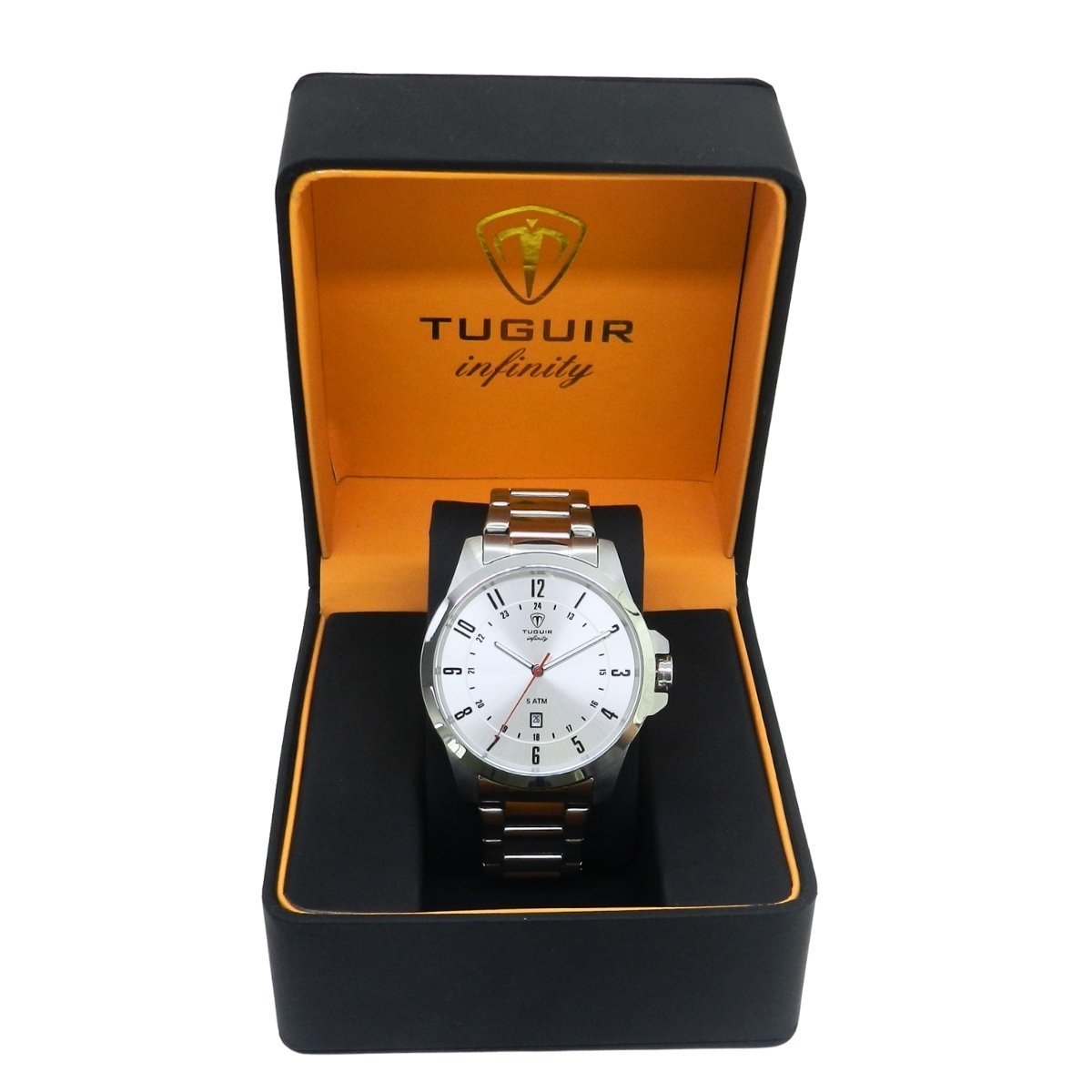 Relógio Masculino de Aço Tuguir Analógico Infinity 6117H Prata e Cinza Prata 2