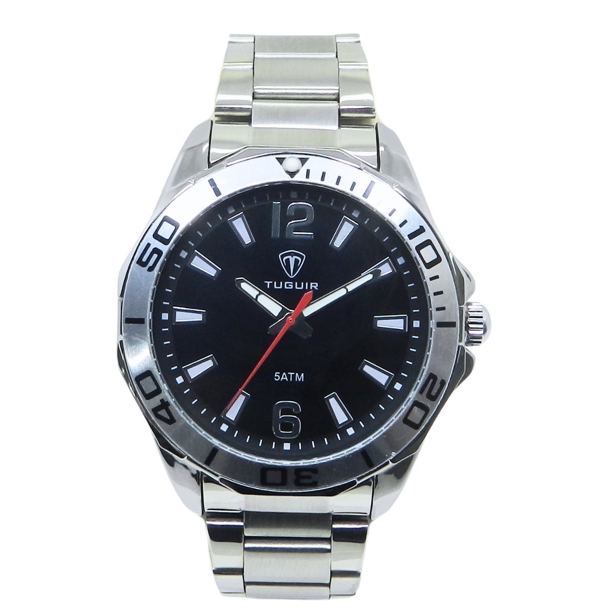 Relógio Masculino Tuguir Analógico TG173-2C Prata e Preto