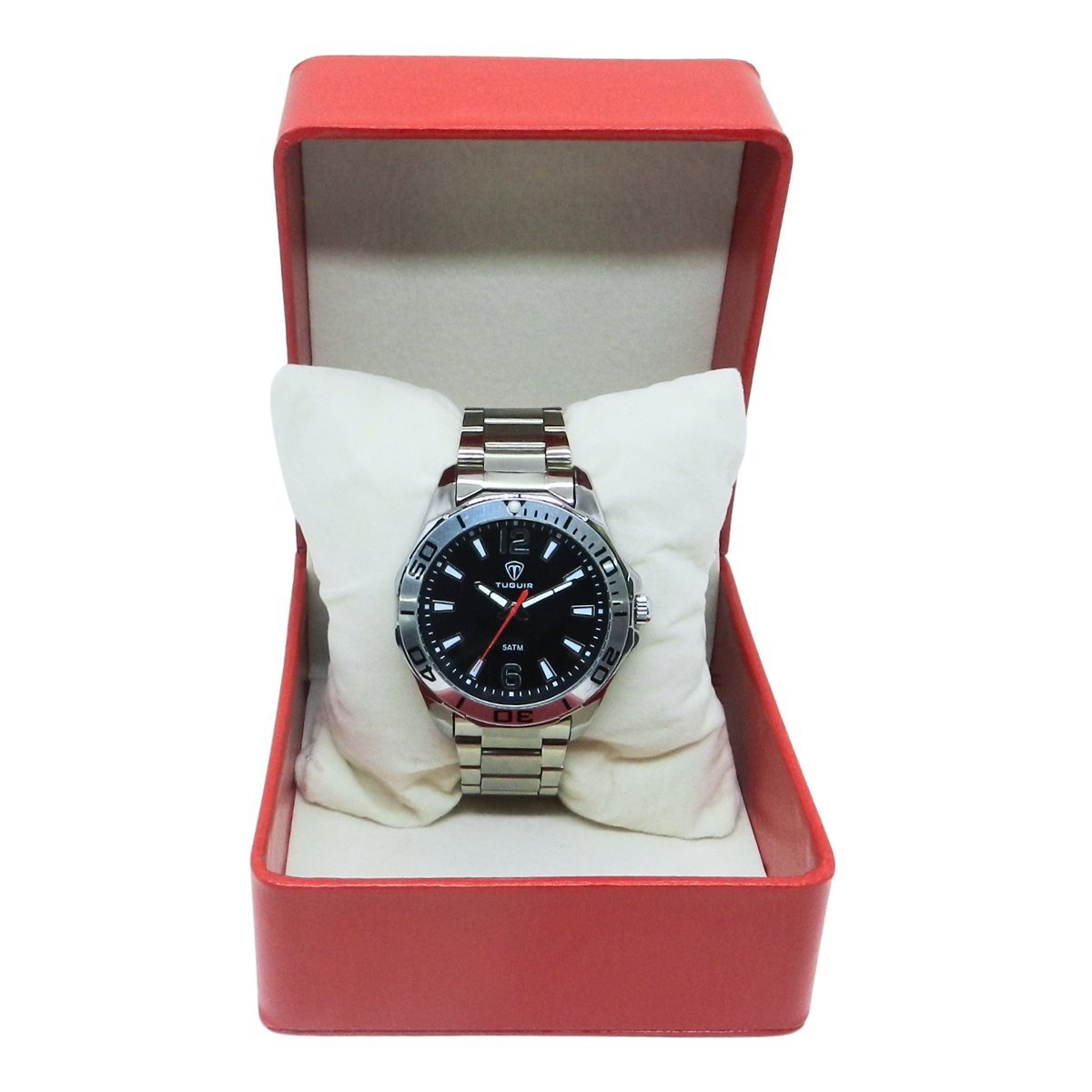 Relógio Masculino Tuguir Analógico TG173-2C Prata e Preto Prata 2