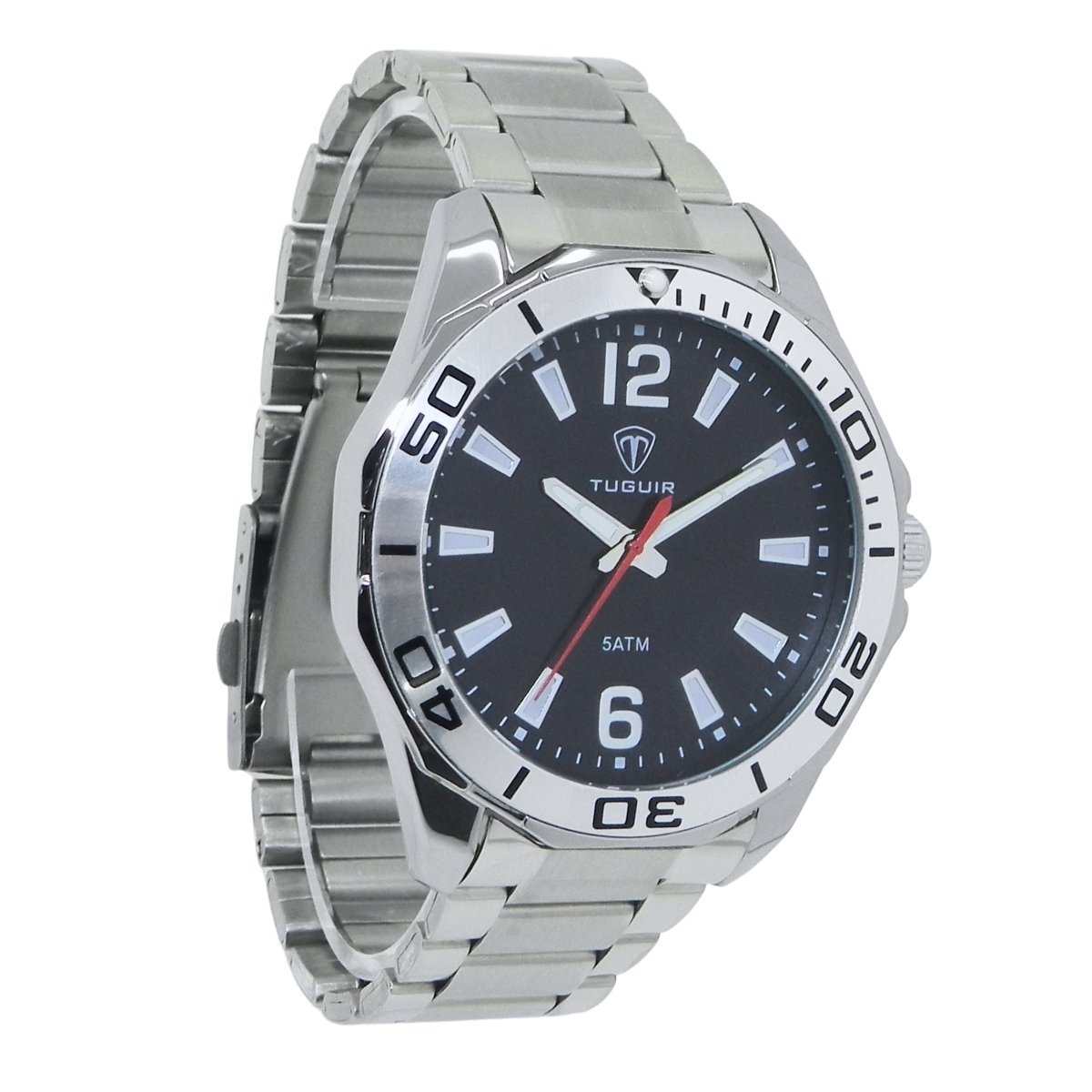 Relógio Masculino Tuguir Analógico TG173-2C Prata e Preto Prata 4