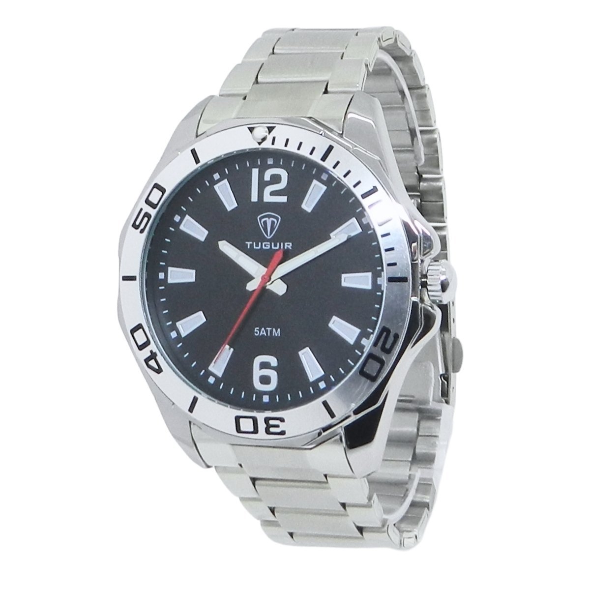 Relógio Masculino Tuguir Analógico TG173-2C Prata e Preto Prata 5