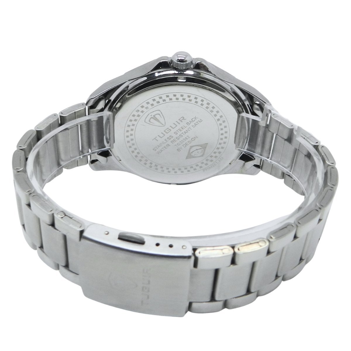 Relógio Masculino Tuguir Analógico TG173-2C Prata e Preto Prata 6