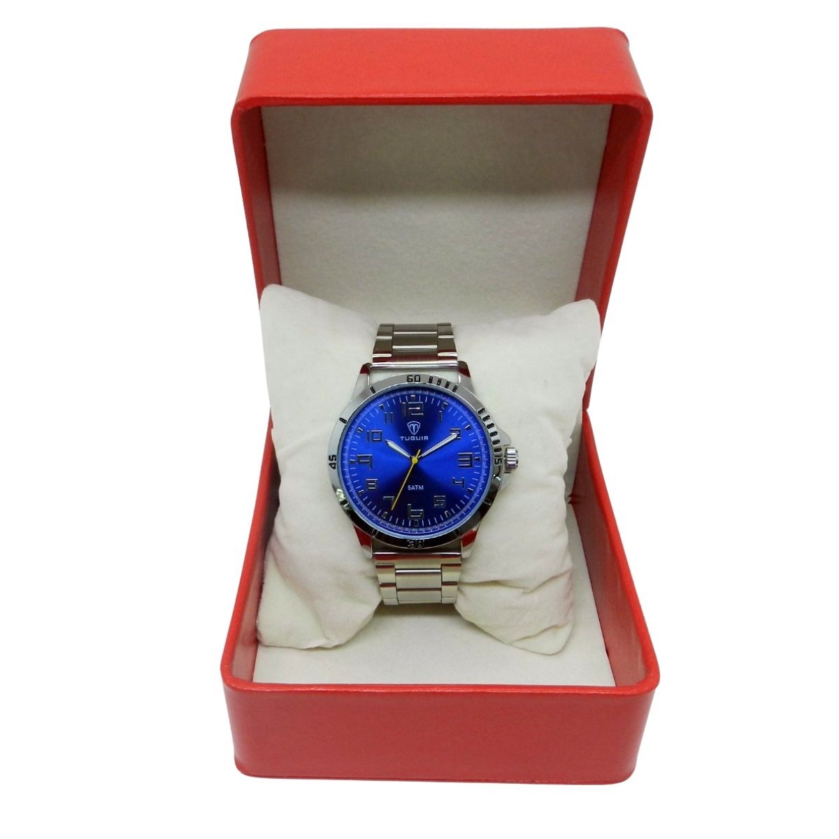 Relógio Masculino Tuguir Analógico TG222-1C Prata e Azul Prata 2