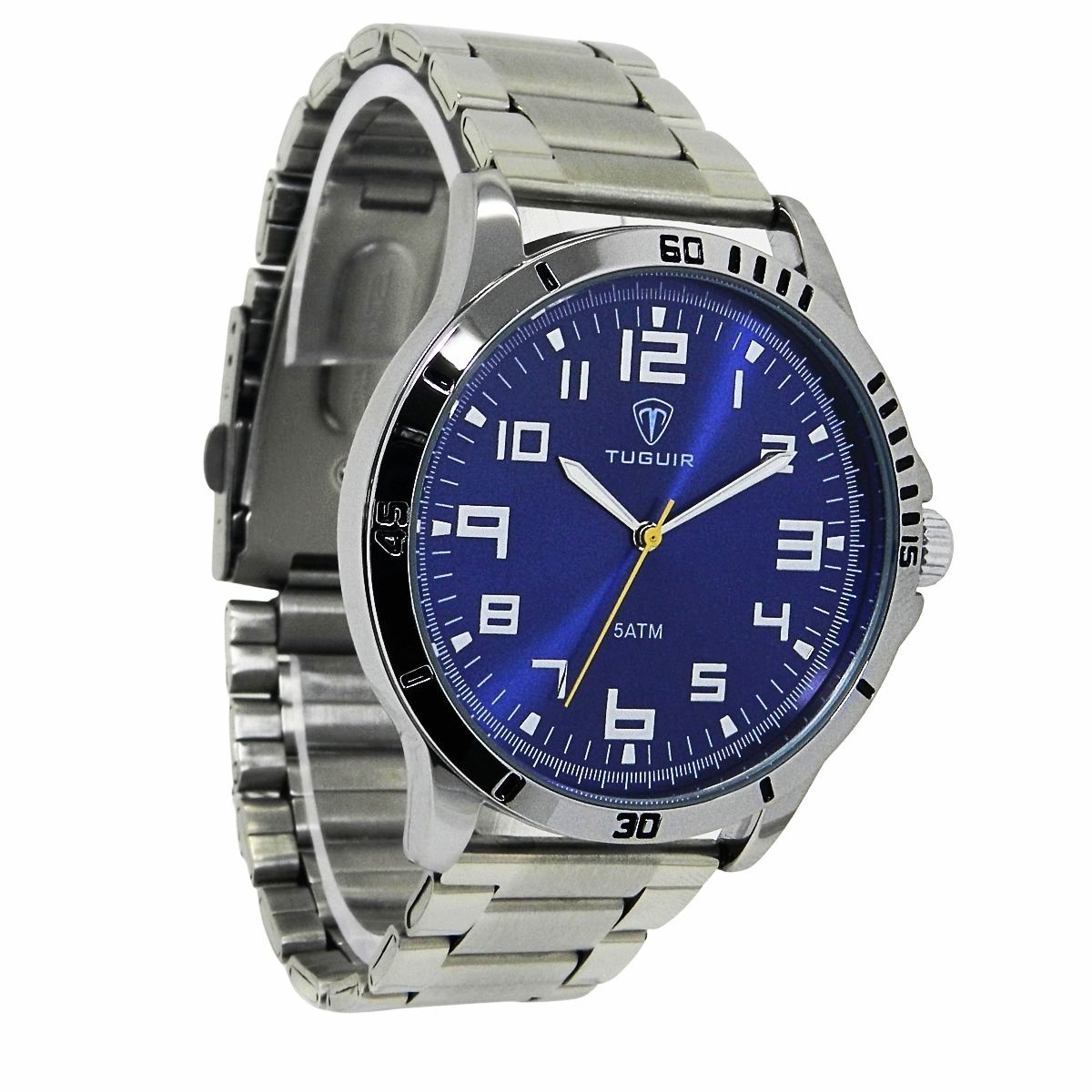 Relógio Masculino Tuguir Analógico TG222-1C Prata e Azul Prata 4