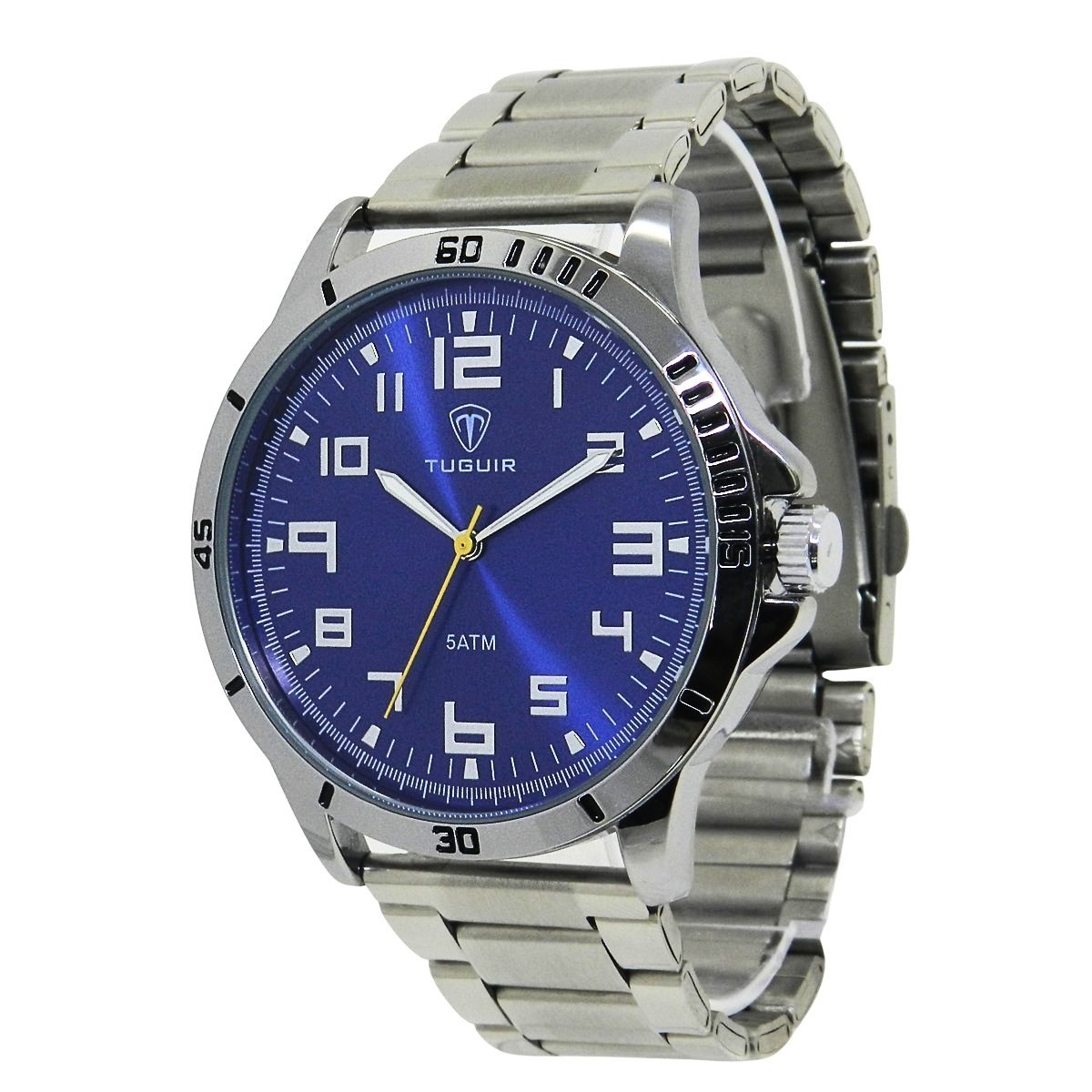 Relógio Masculino Tuguir Analógico TG222-1C Prata e Azul Prata 5
