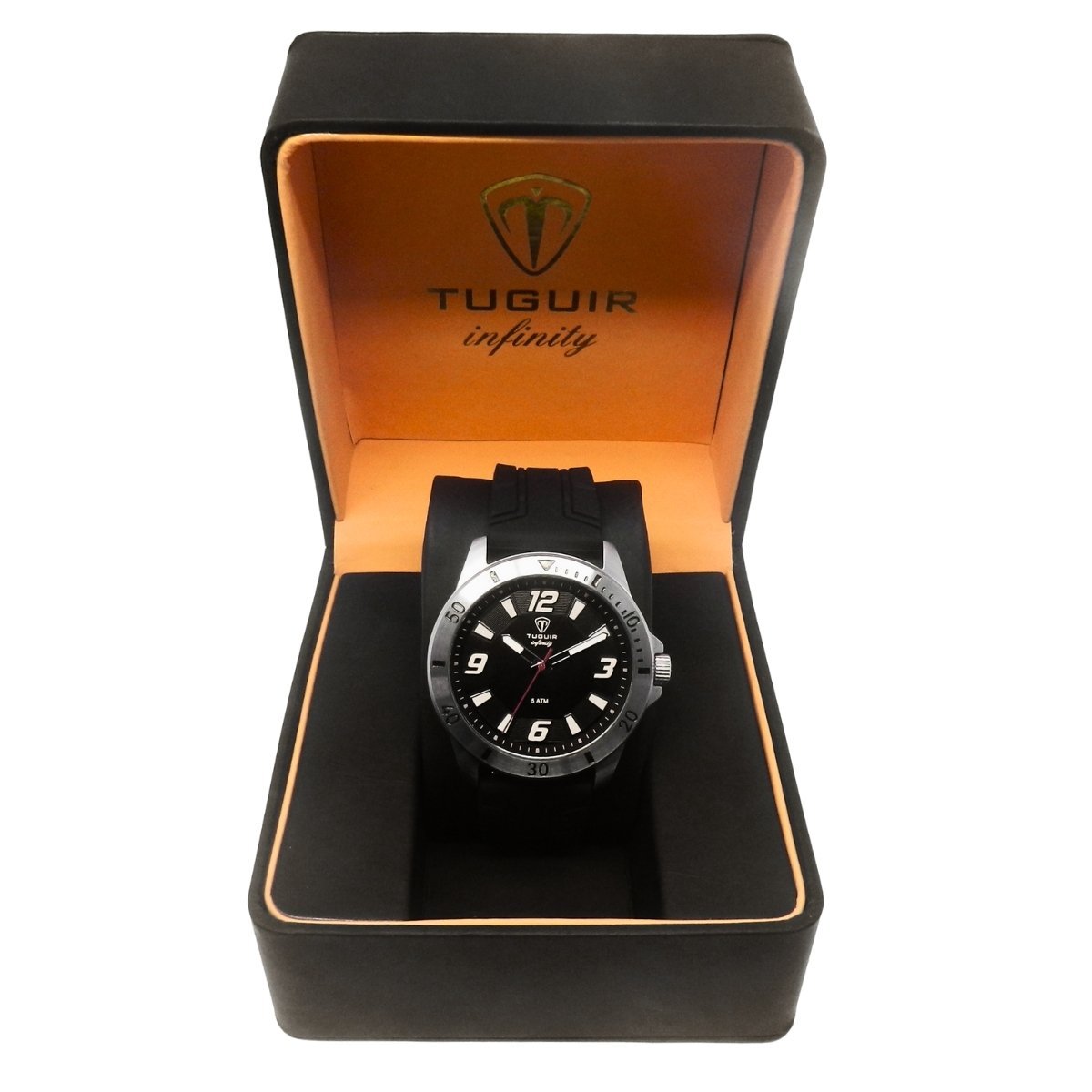 Relógio Masculino de Aço Tuguir Analógico Infinity 9169K Prata e Preto Prata 2