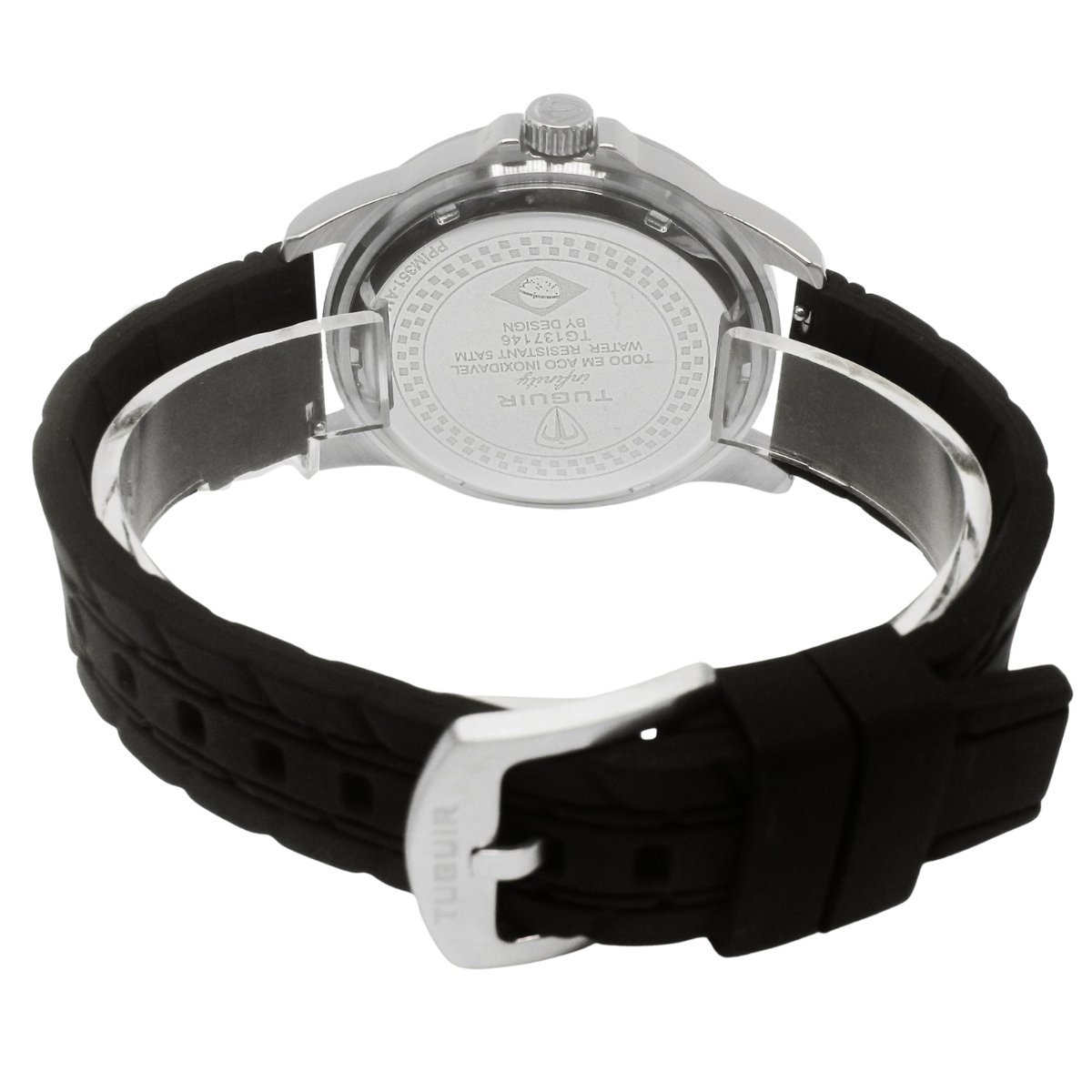 Relógio Masculino de Aço Tuguir Analógico Infinity 9169K Prata e Preto Prata 6