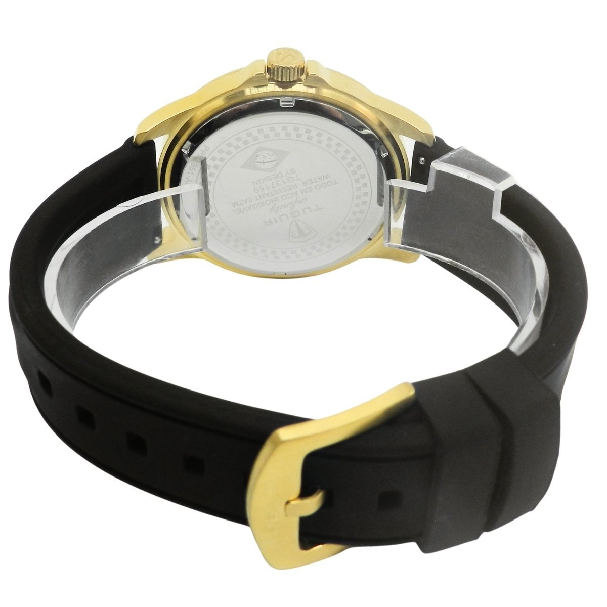 Relógio Masculino de Aço Tuguir Analógico Infinity 9169B Dourado e Preto Dourado 6