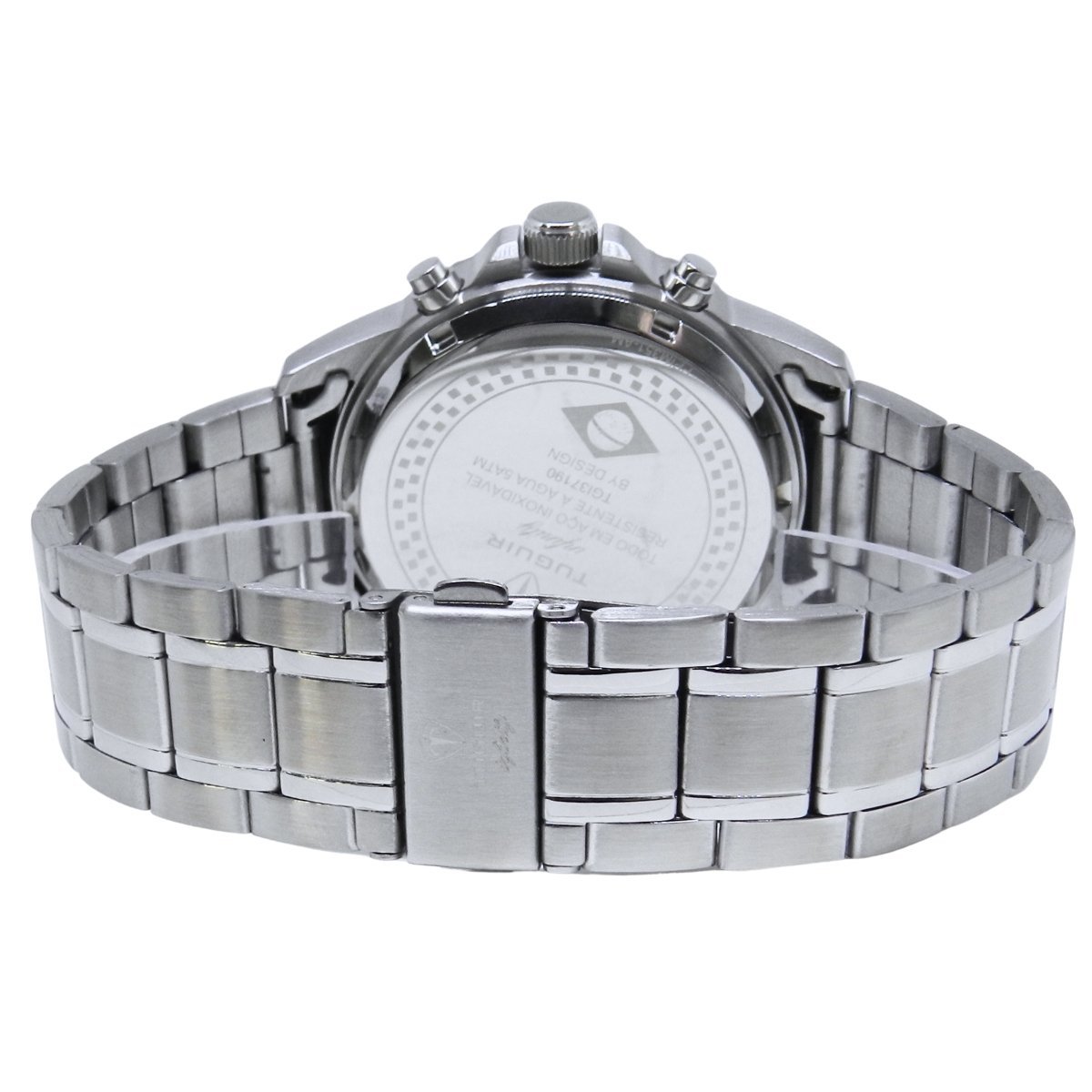 Relógio Masculino de Aço Tuguir AnaDigi Infinity GCS-1269 Prata e Azul Prata 6