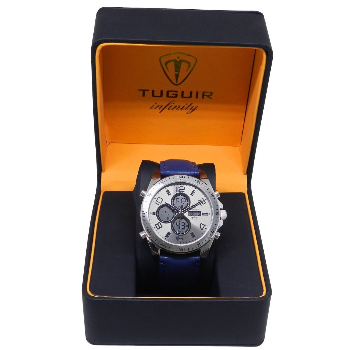 Relógio Masculino de Aço Tuguir AnaDigi Infinity GCS-1274 Prata Prata 2