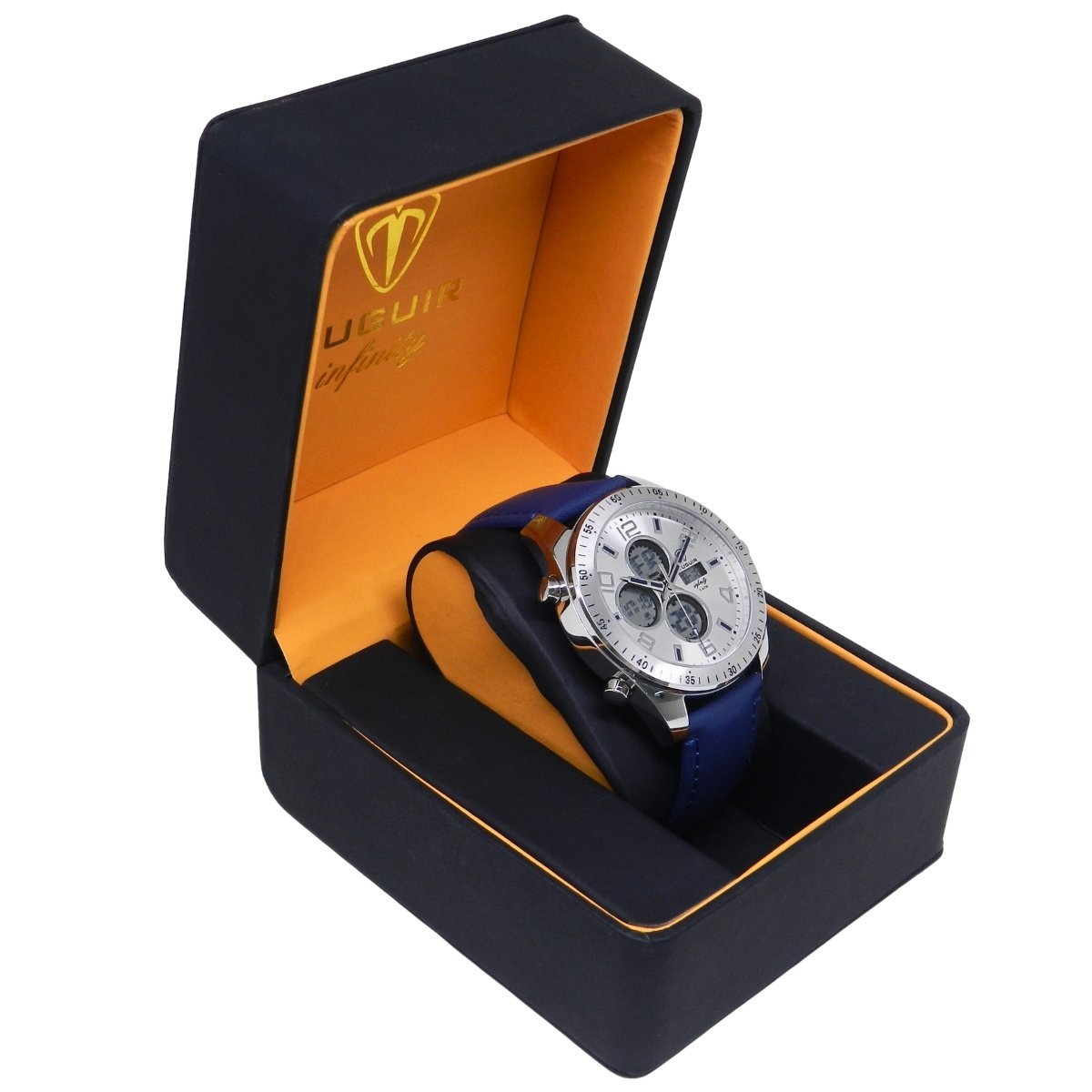 Relógio Masculino de Aço Tuguir AnaDigi Infinity GCS-1274 Prata Prata 3