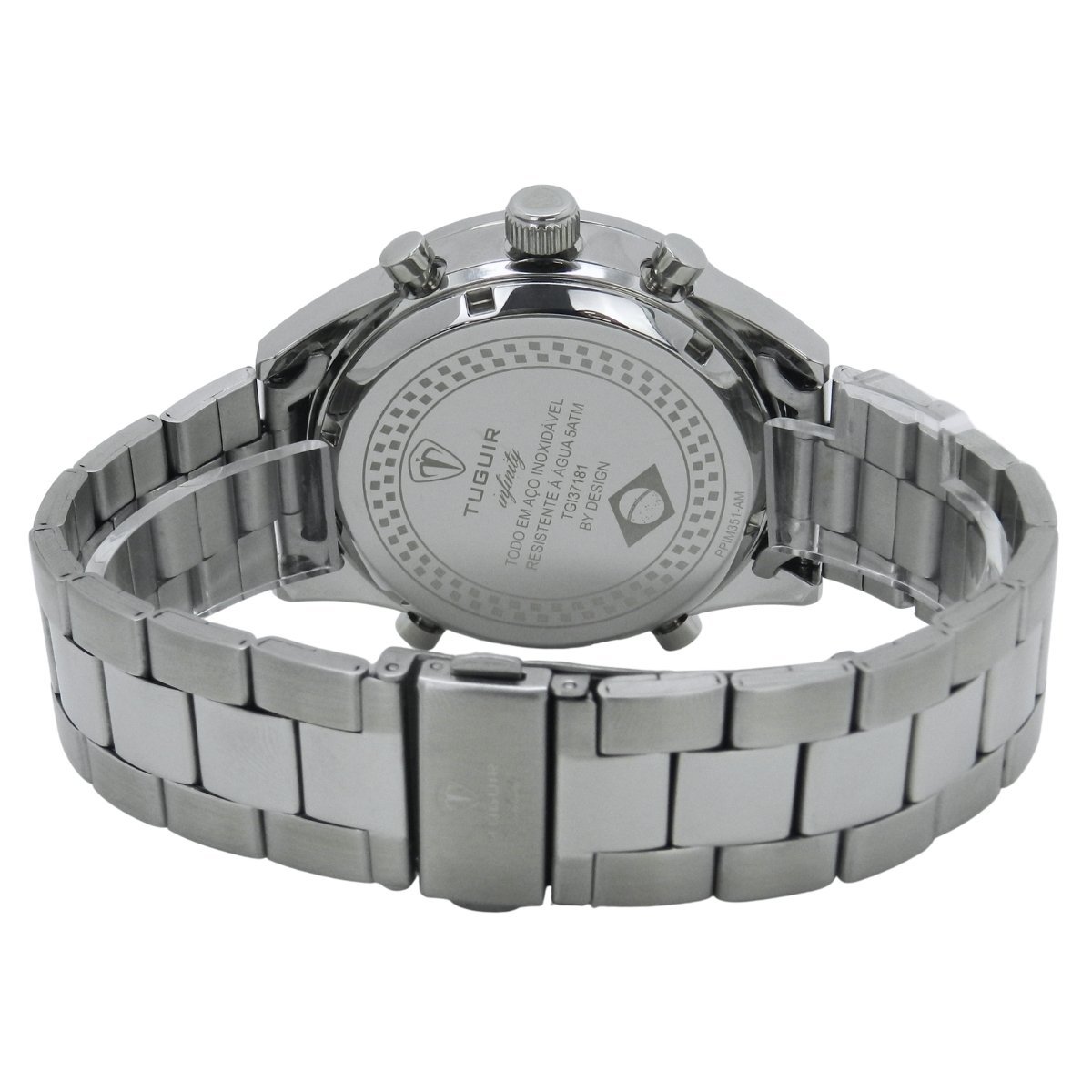 Relógio Masculino de Aço Tuguir AnaDigi Infinity GCS-1265 Prata e Preto Prata 6