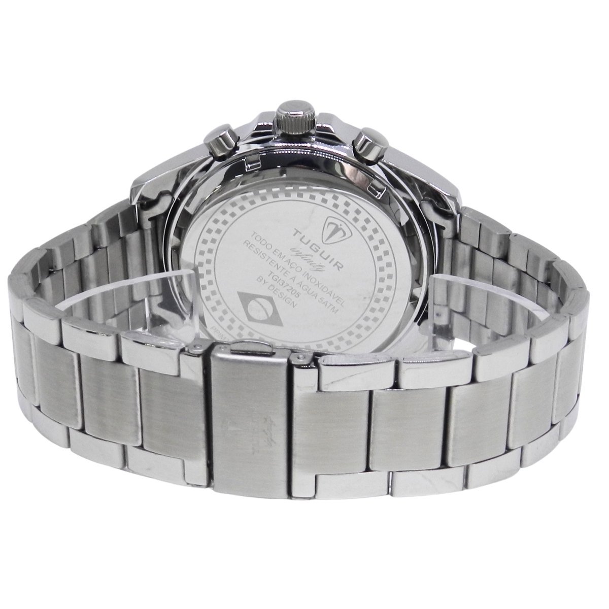 Relógio Masculino de Aço Tuguir AnaDigi Infinity GCS-1274 Prata e Azul Prata 6