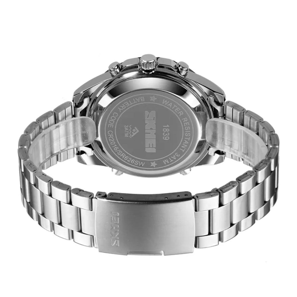 Relógio Masculino Skmei AnaDigi 1839 Prata e Preto Prata 3