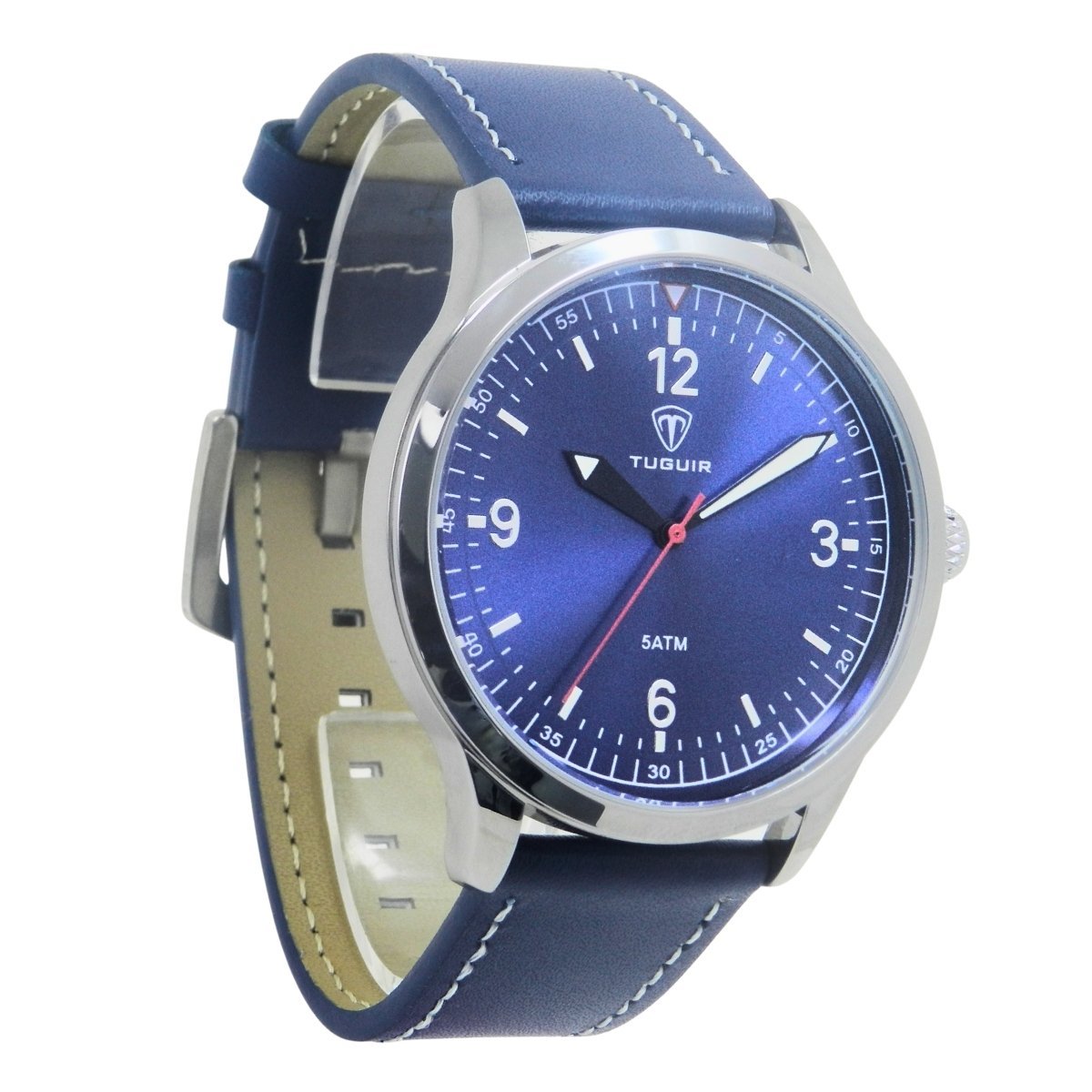 Relógio Masculino Tuguir Analógico TG221 Azul e Prata Prata 4