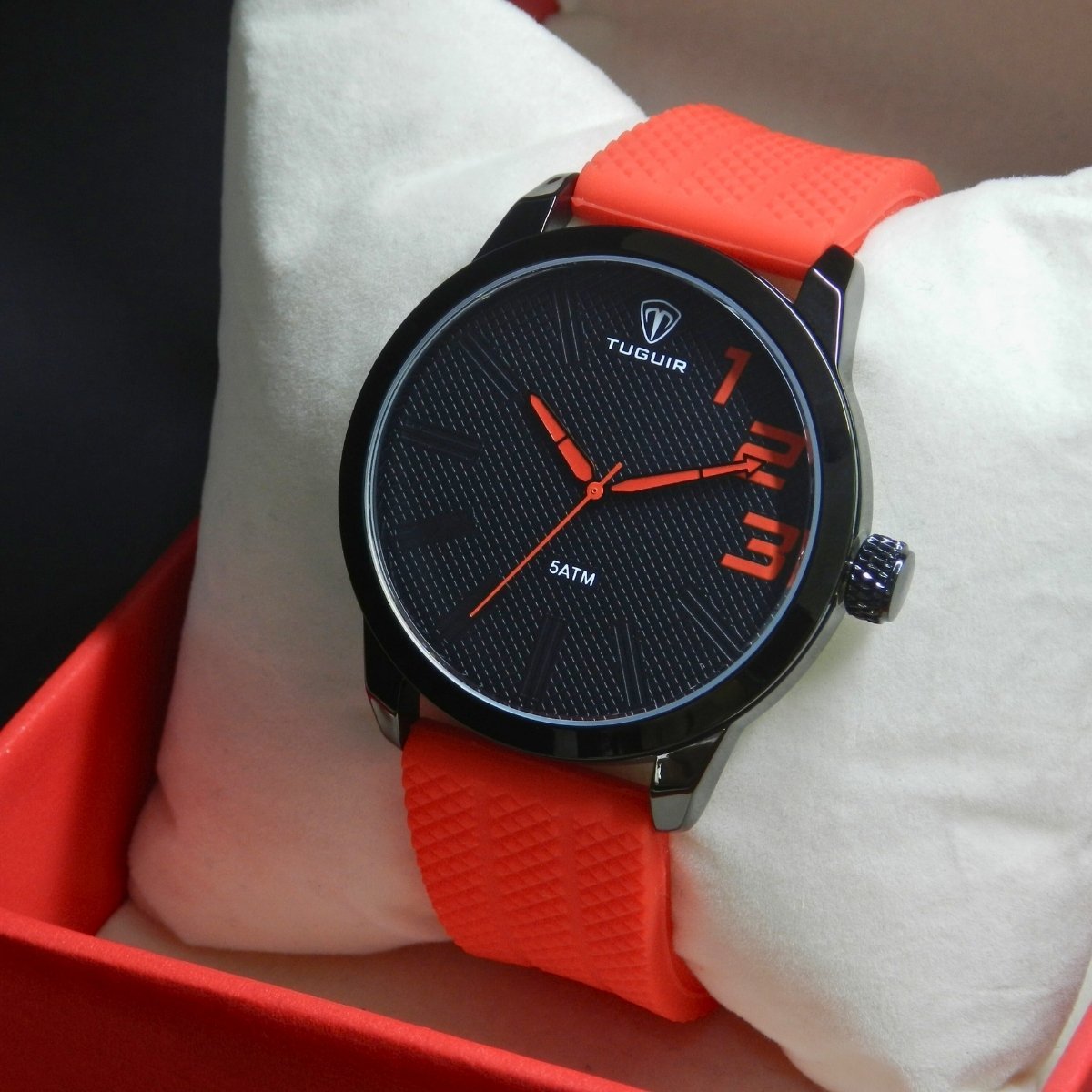 Relógio Masculino Tuguir Analógico TG224 Vermelho e Preto Preto 3