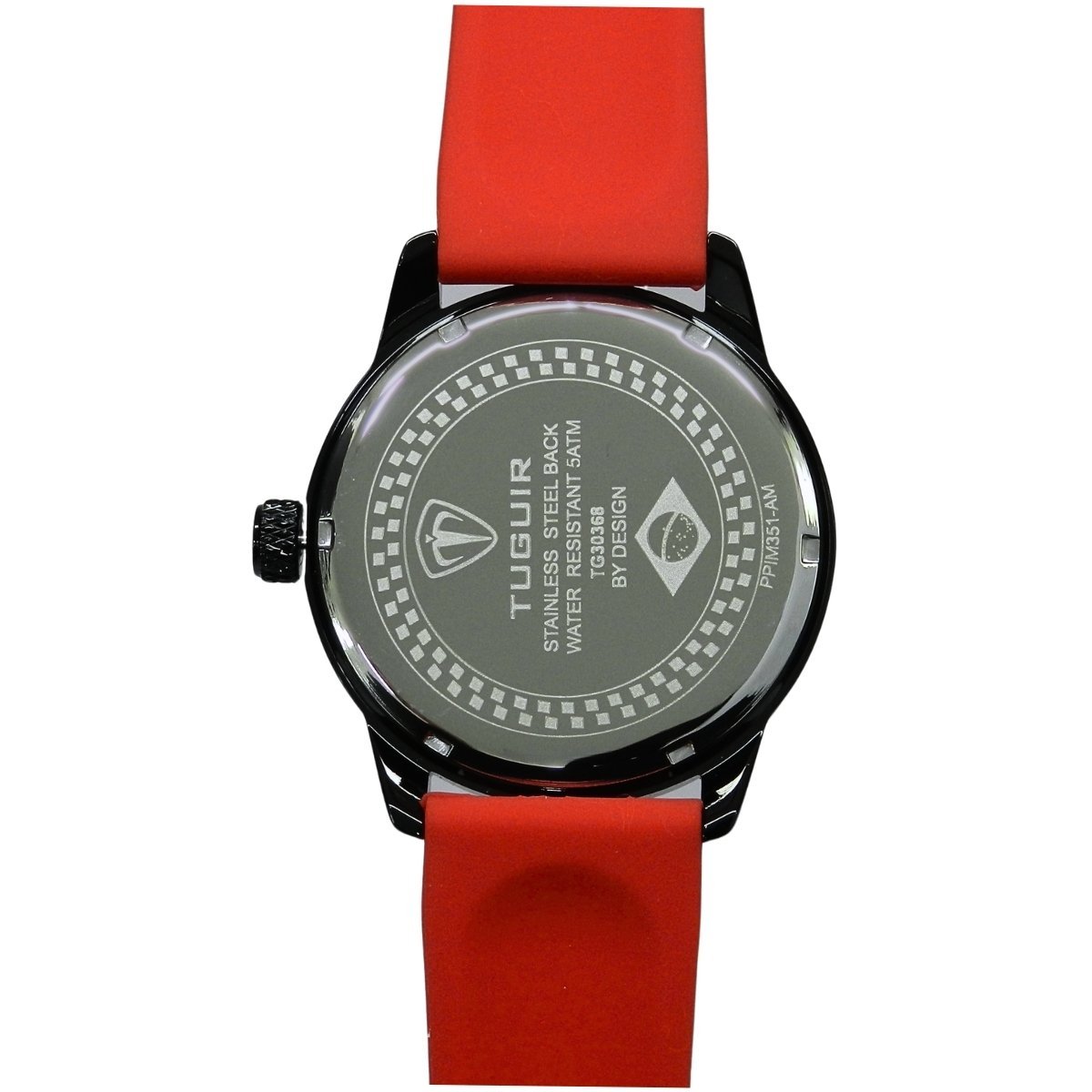 Relógio Masculino Tuguir Analógico TG224 Vermelho e Preto Preto 6