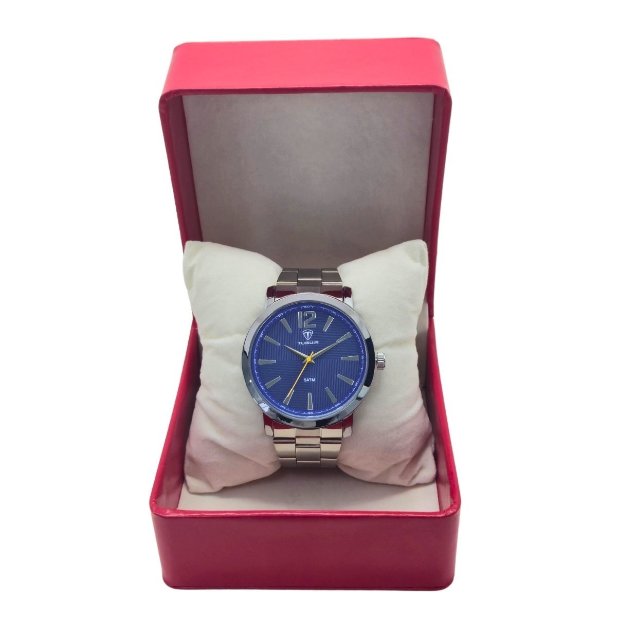 Relógio Masculino Tuguir Analógico TG118 Prata e Azul Prata 2