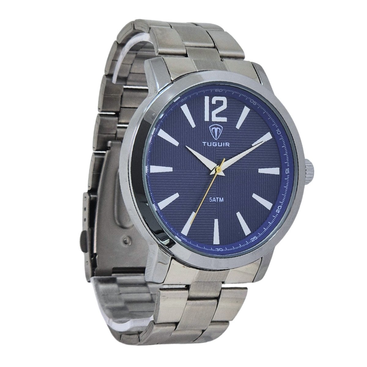 Relógio Masculino Tuguir Analógico TG118 Prata e Azul Prata 4