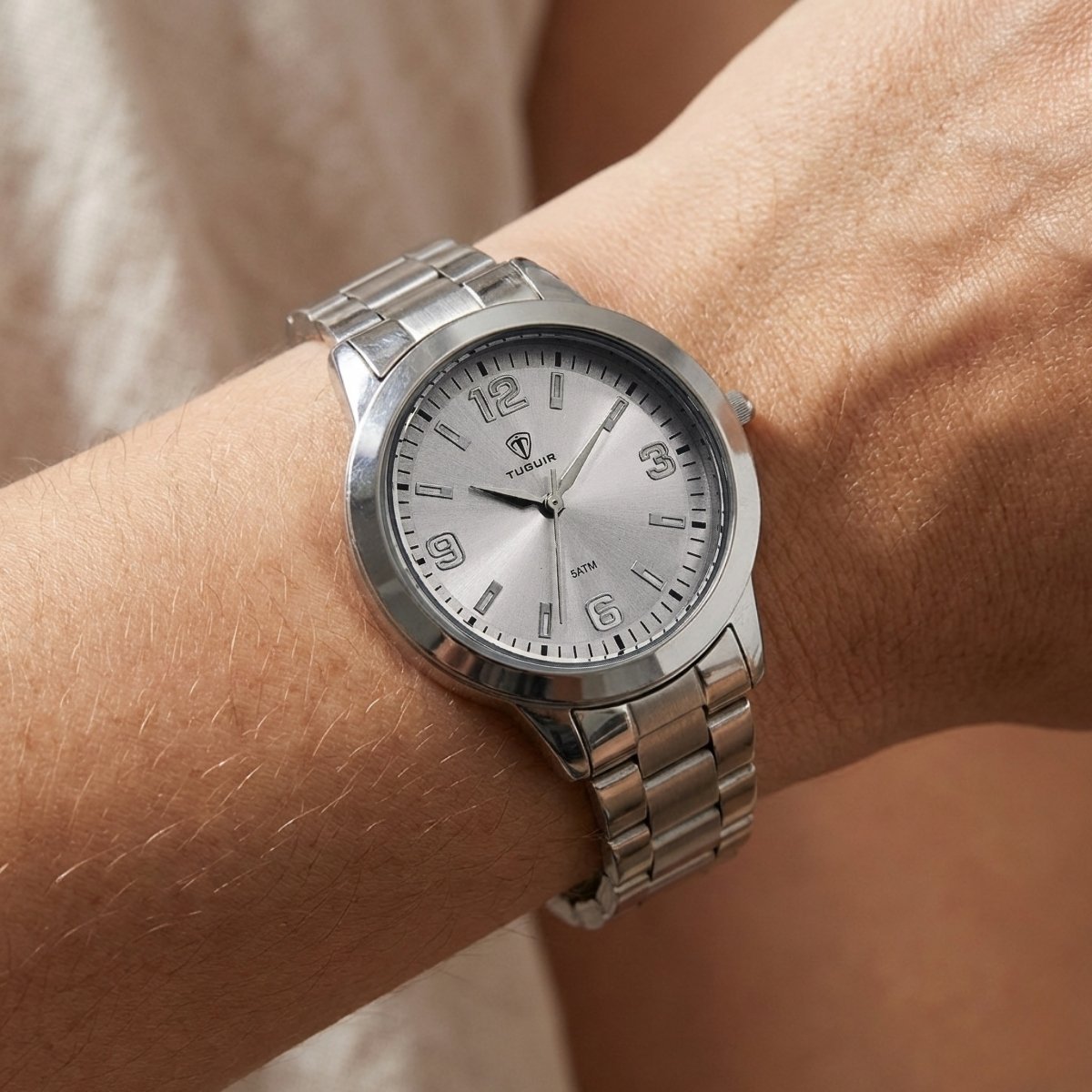 Relógio Feminino Tuguir Analógico TG188 Prata Prata 4