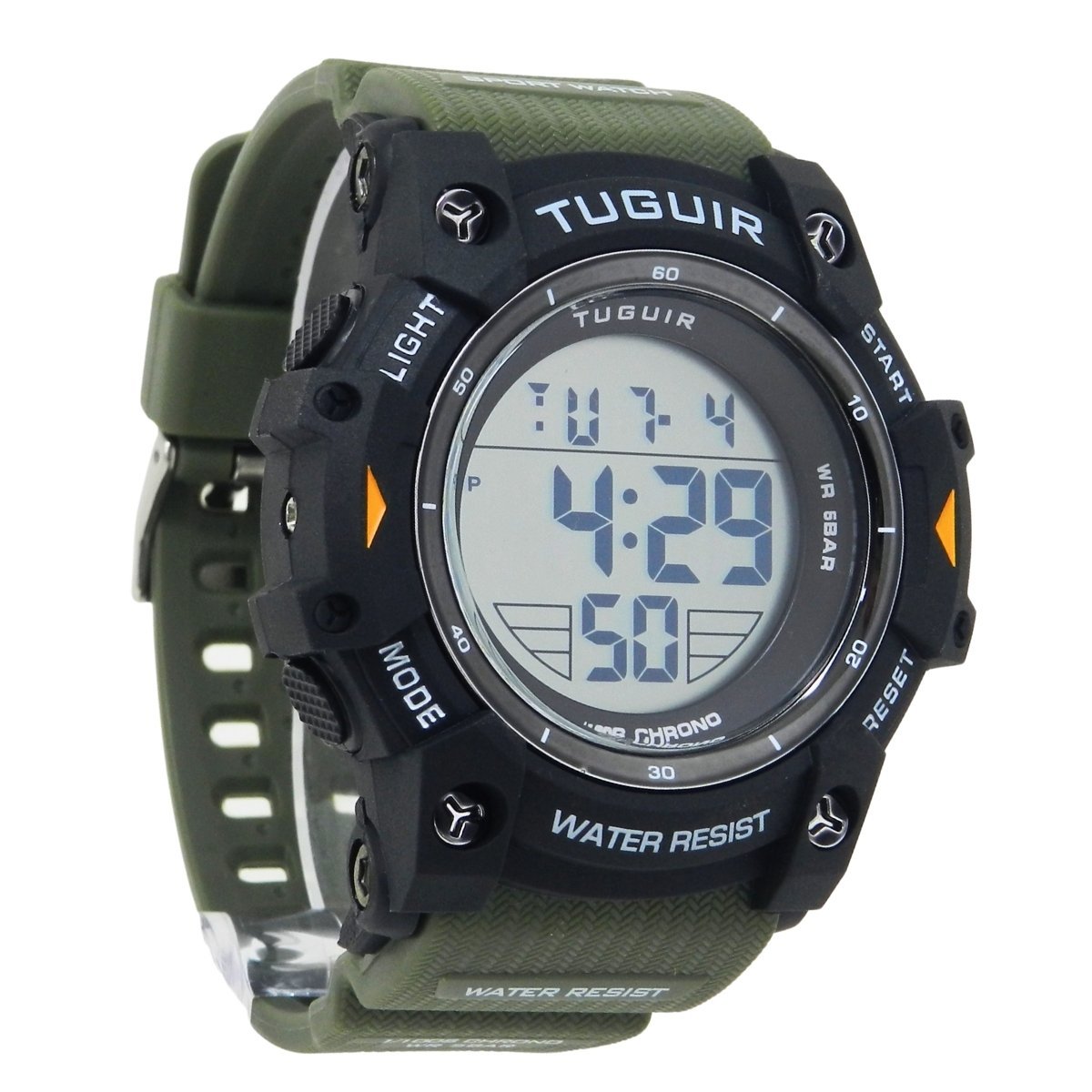Relógio Masculino Tuguir Digital TG30455 Preto e Verde Preto 2