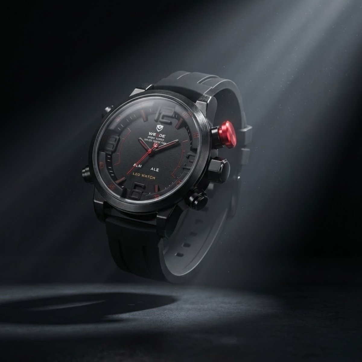 Relógio Masculino Weide Analógico WH-5210 Preto e Vermelho Preto 2