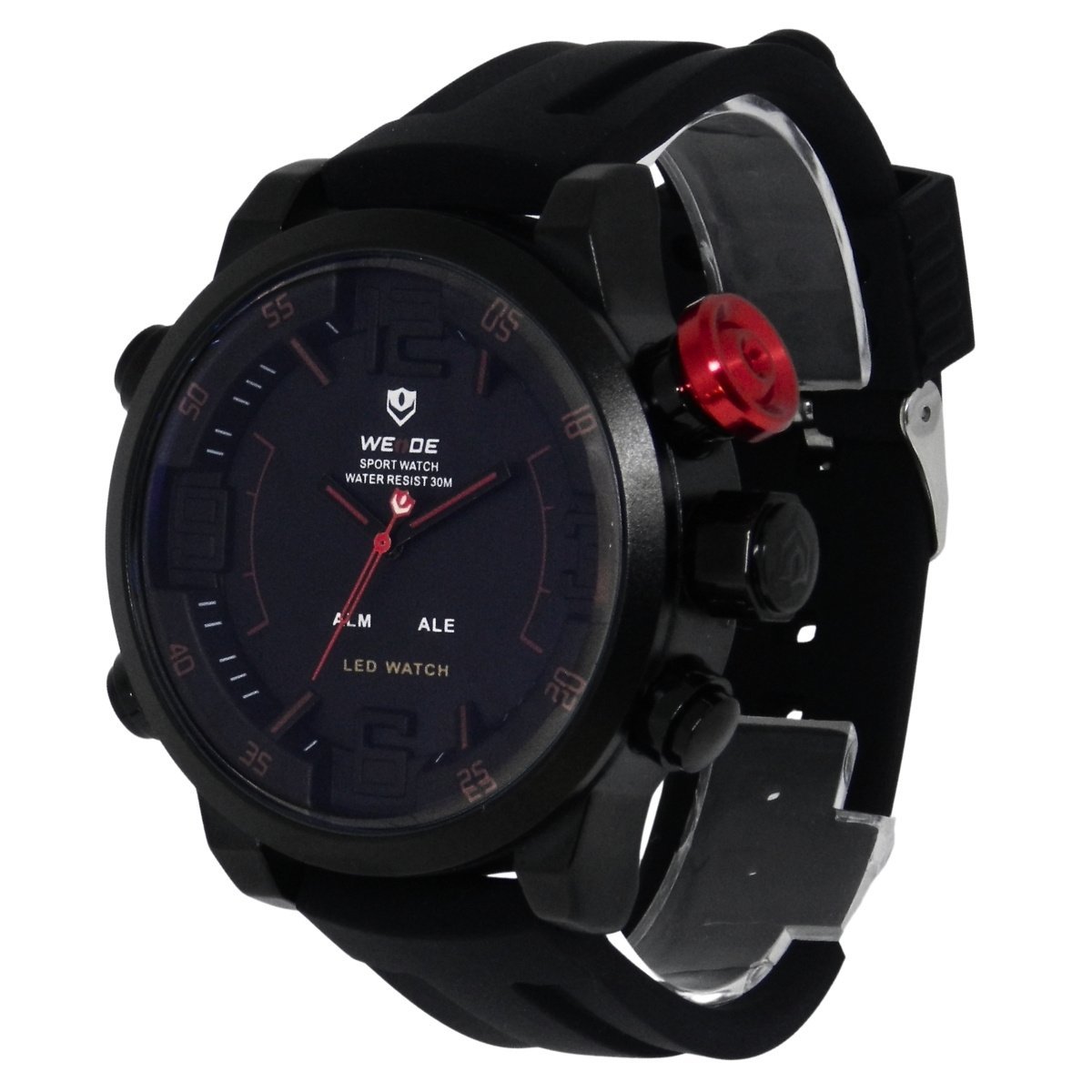 Relógio Masculino Weide Analógico WH-5210 Preto e Vermelho Preto 5