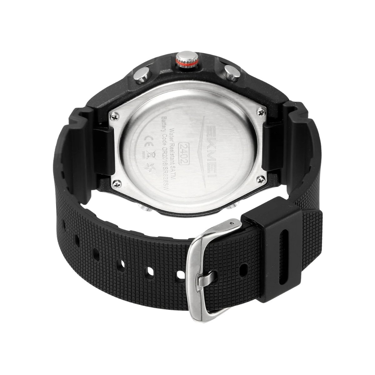 Relógio Masculino Skmei AnaDigi 2402 Prata e Preto Prata 5