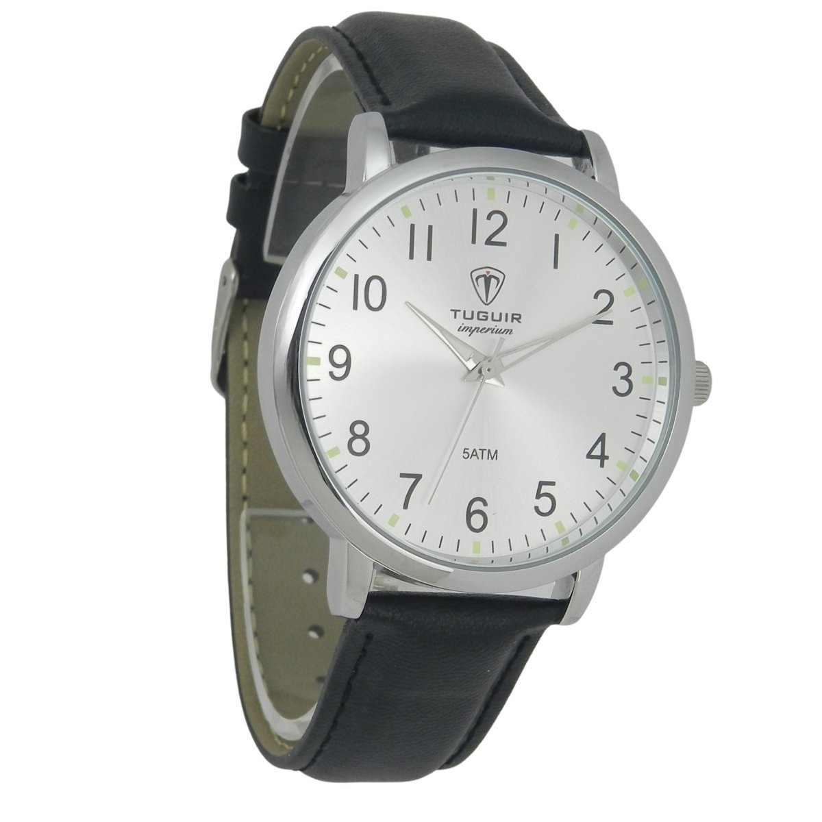 Relógio Unissex Tuguir Analógico Imperium TG30488 Prata e Preto Prata 3