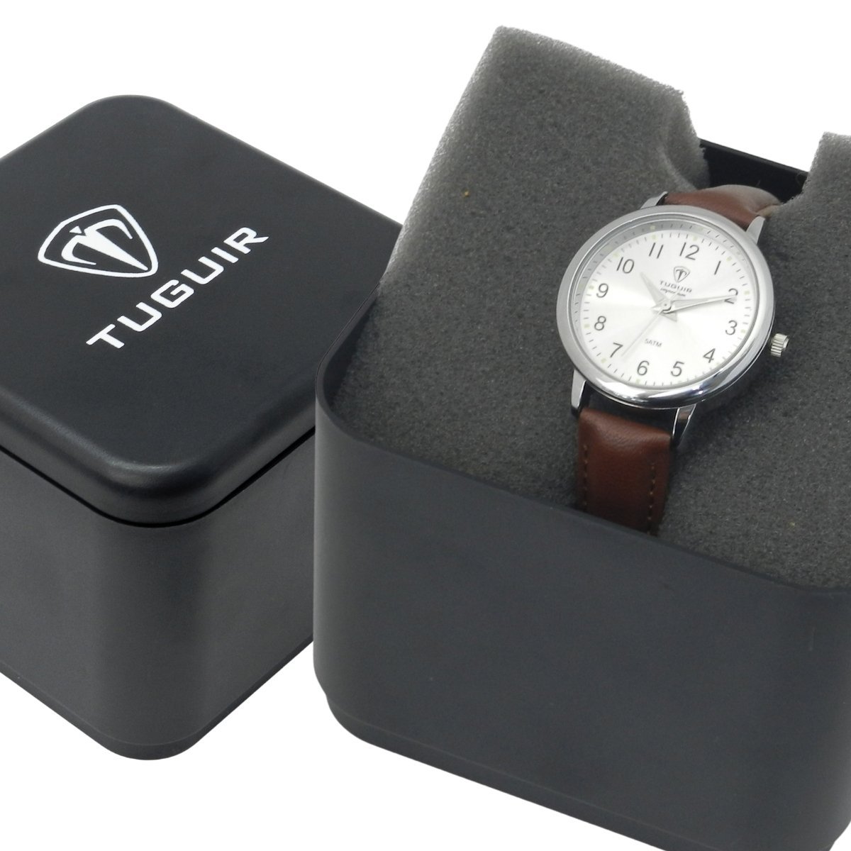 Relógio Unissex Tuguir Analógico Imperium TG30490 Prata e Marrom Prata 2