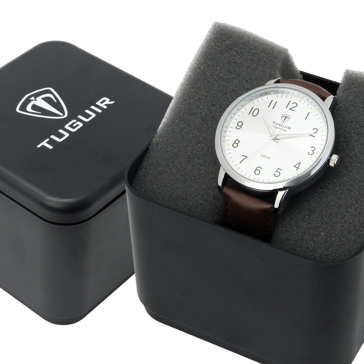 Relógio Unissex Tuguir Analógico Imperium TG30491 Prata e Marrom Prata 2