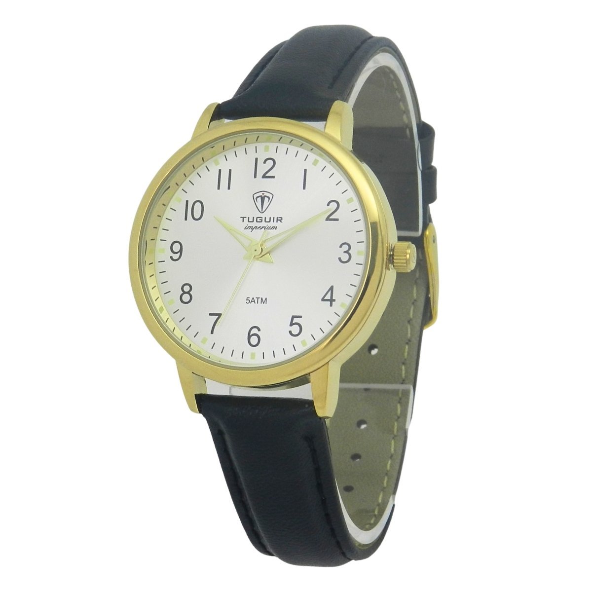 Relógio Unissex Tuguir Analógico Imperium TG30495 Prata e Preto e Dourado Dourado 4