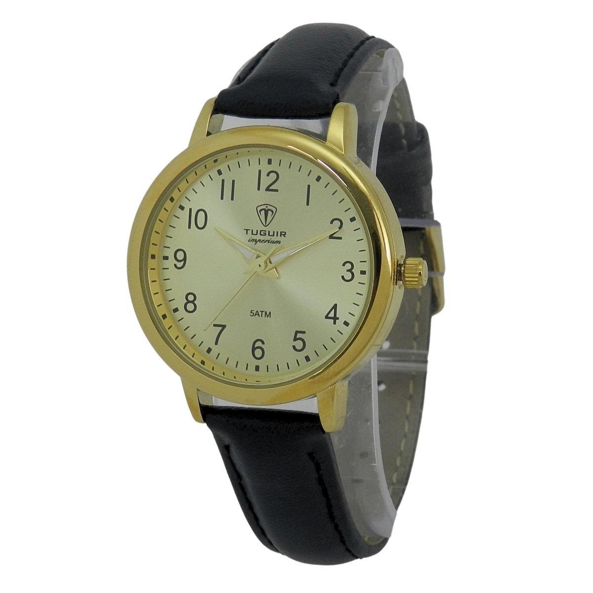 Relógio Unissex Tuguir Analógico Imperium TG30497 Dourado e Preto Dourado 4