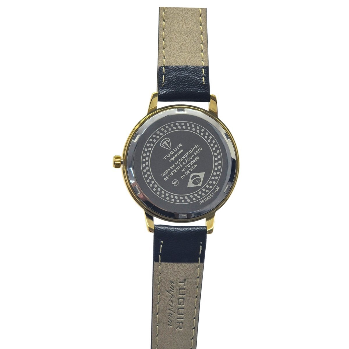 Relógio Unissex Tuguir Analógico Imperium TG30498 Dourado e Preto Dourado 5