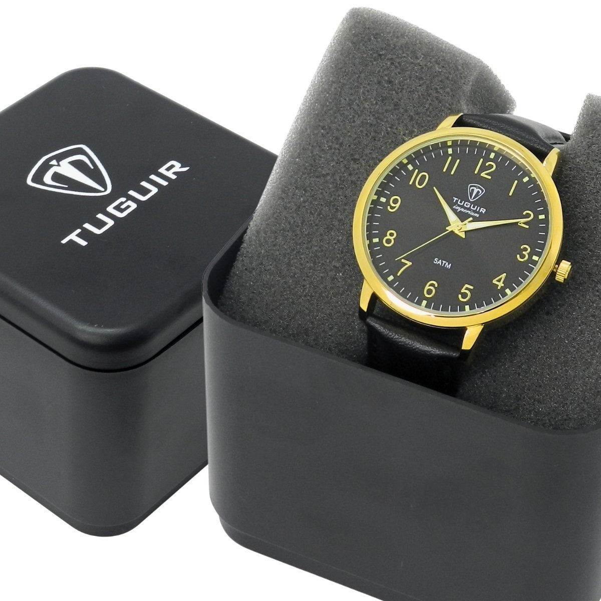 Relógio Unissex Tuguir Analógico Imperium TG30503 Preto e Dourado Dourado 2