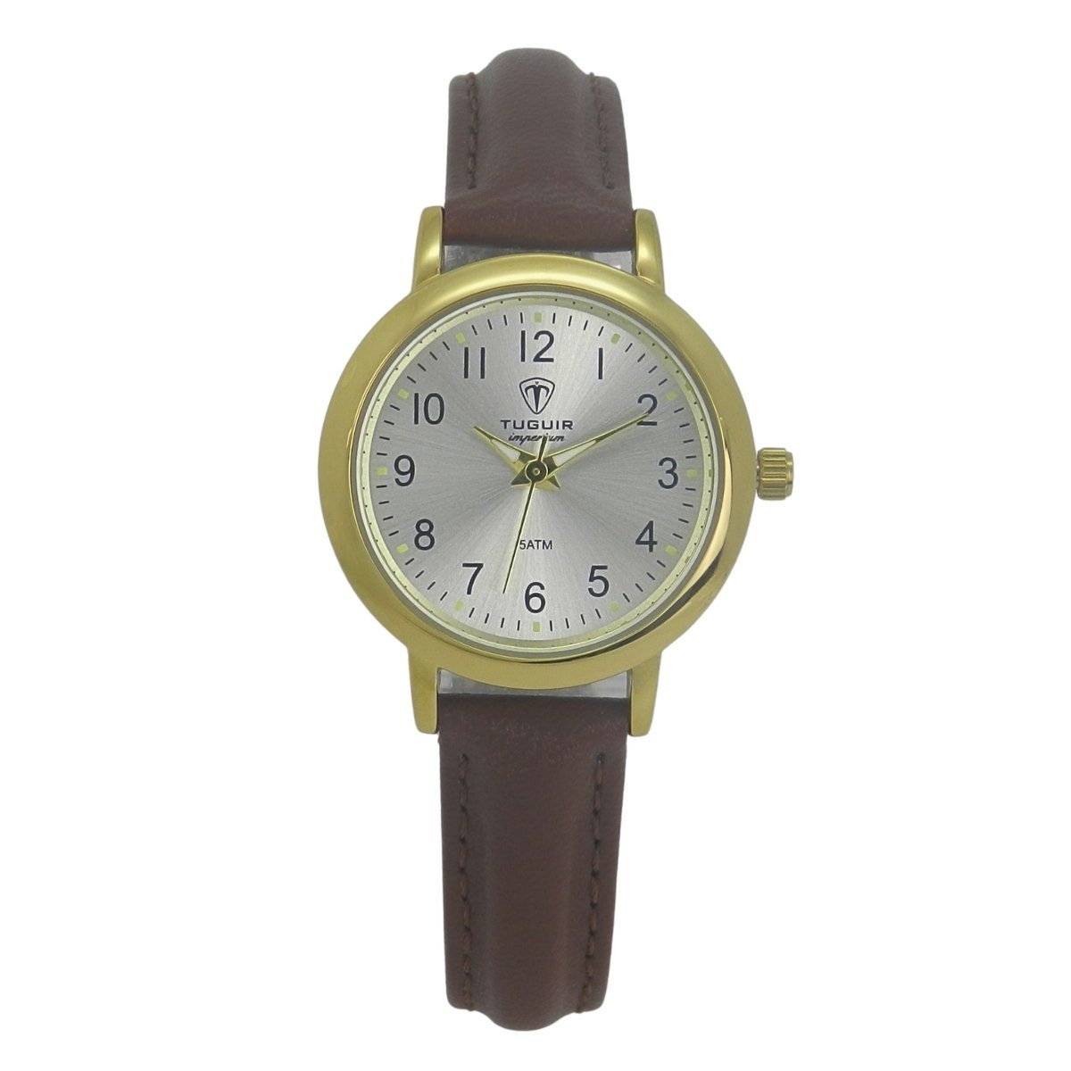 Relógio Feminino Tuguir Analógico Imperium TG30504 Dourado e Prata e Marrom