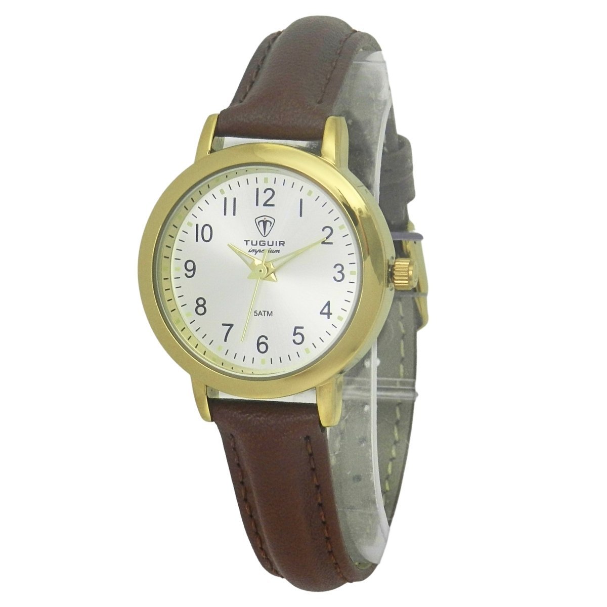 Relógio Feminino Tuguir Analógico Imperium TG30504 Dourado e Prata e Marrom Dourado 4