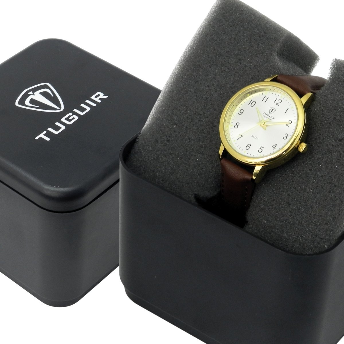 Relógio Unissex Tuguir Analógico Imperium TG30506 Dourado e Marrom e Prata Dourado 2