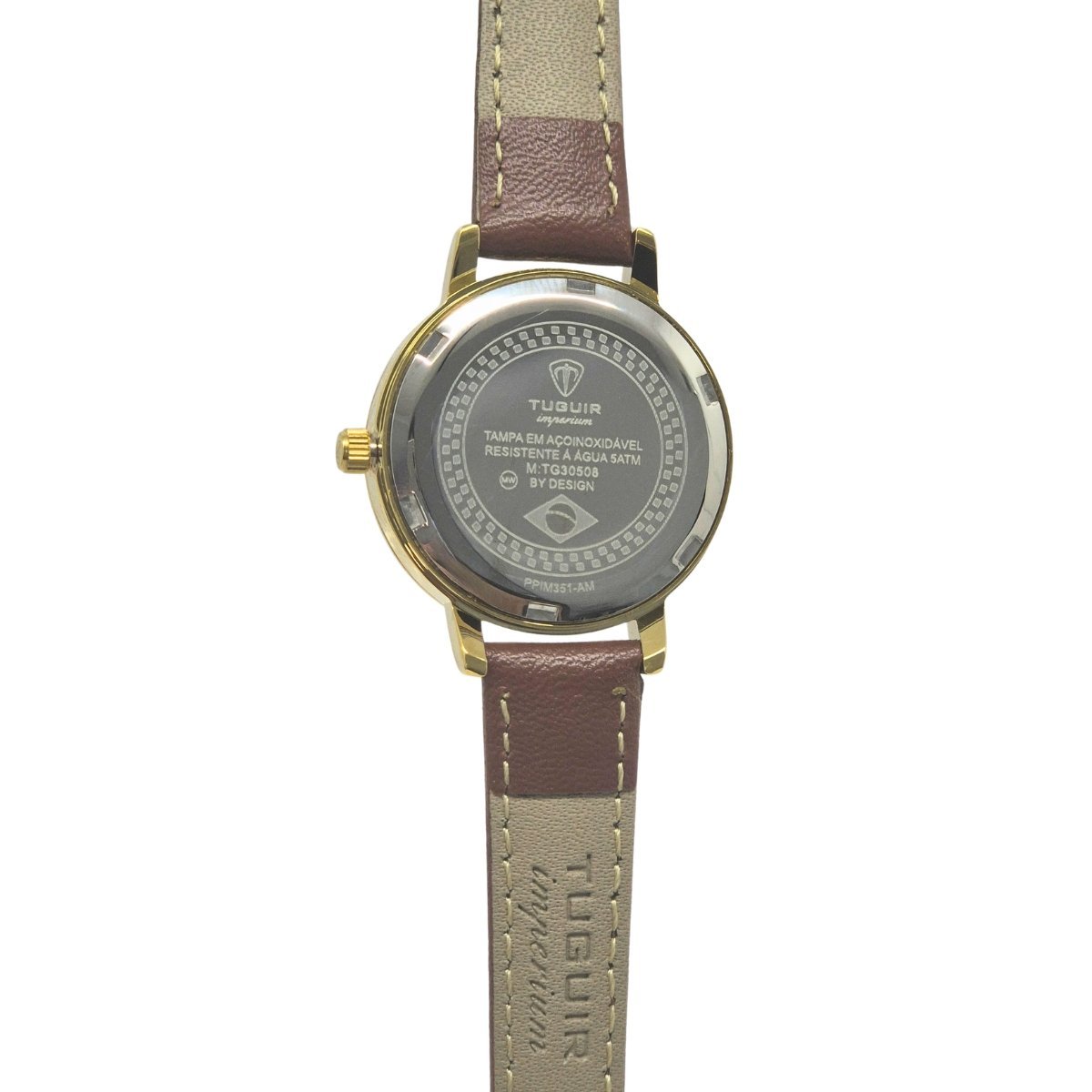 Relógio Feminino Tuguir Analógico Imperium TG30508 Dourado e Marrom Dourado 5