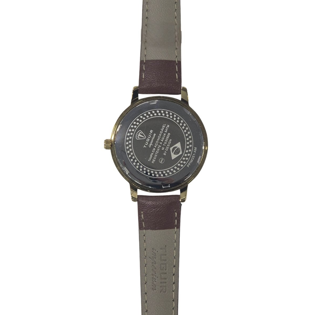 Relógio Unissex Tuguir Analógico Imperium TG30509 Dourado e Marrom Dourado 5