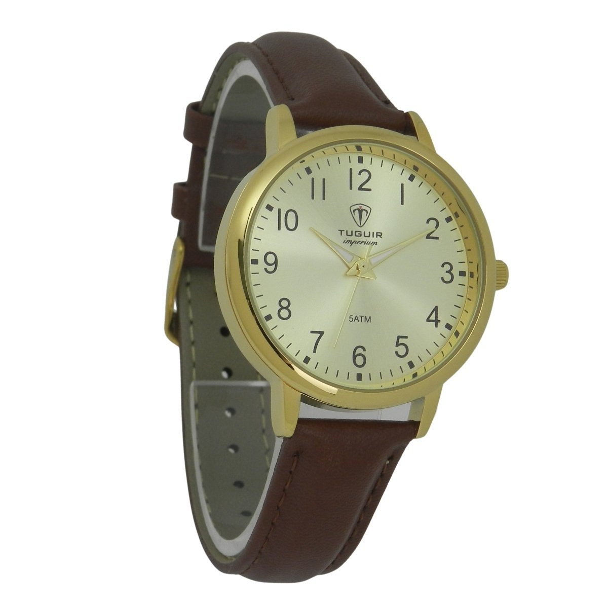 Relógio Unissex Tuguir Analógico Imperium TG30510 Dourado e Marrom Dourado 3