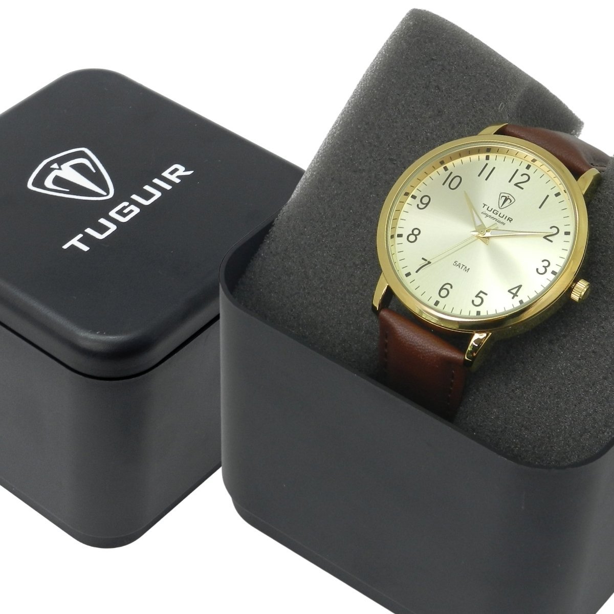Relógio Unissex Tuguir Analógico Imperium TG30511 Dourado e Marrom Dourado 2
